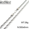 Unisex Titanium Steel Twist Chain Necklace With Geometry Pattern And Gold Inlaid Pendant