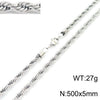 Unisex Titanium Steel Twist Chain Necklace With Geometry Pattern And Gold Inlaid Pendant