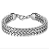Unisex Titanium Steel Woven Chain Bracelet With Geometric Rhombus And Cartoon Floral Patterns Wholesale Fashion Jewelry