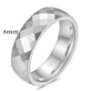 Unisex Tungsten Steel Couple Rings With Faceted Geometric Rhombus Design And Electroplated Finish Minimalist Fashion Accessories Wholesale