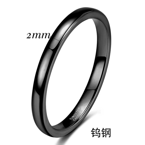 Unisex Tungsten Steel Couple Rings With Geometric Design And Electroplated Finish Minimalist Matching Jewelry Accessories