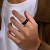 Unisex Tungsten Steel Geometric Ring