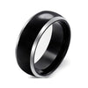 Unisex Tungsten Steel Geometric Rings With Smooth Finish And Electroplated Design Wholesale Fashion Accessories