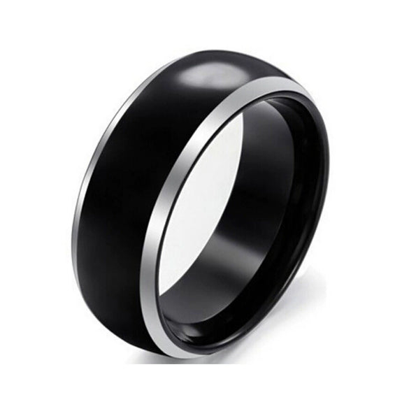 Unisex Tungsten Steel Geometric Rings With Smooth Finish And Electroplated Design Wholesale Fashion Accessories
