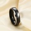 Unisex Tungsten Steel Geometric Rings With Smooth Finish And Electroplated Design Wholesale Fashion Accessories