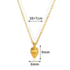 Unisex Ushaped Copper Pendant Necklace With Zircon Inlay And Goldplated Finish Regular Chain Jewelry