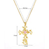 Unisex Ushaped Copper Pendant Necklace With Zircon Inlay And Goldplated Finish Regular Chain Jewelry