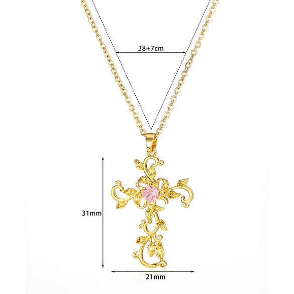 Unisex Ushaped Copper Pendant Necklace With Zircon Inlay And Goldplated Finish Regular Chain Jewelry
