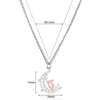 Unisex Ushaped Copper Pendant Necklace With Zircon Inlay And Goldplated Finish Regular Chain Jewelry