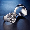 Unisex Vintage Geometric Stainless Steel Ring With Smooth Polished Finish For Men And Women