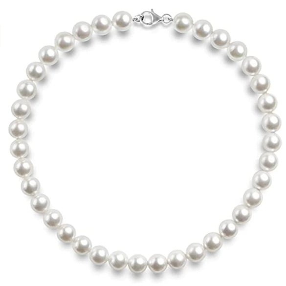 Unisex Vintage Pearl U Shaped Necklace