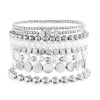 Unisex Women's Multilayer Handmade Copper Beads And Imitation Pearl Geometric Style Bracelet