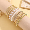 Unisex Women's Multilayer Handmade Copper Beads And Imitation Pearl Geometric Style Bracelet