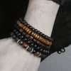 Unisex Wooden Geometric Handmade Beaded Bracelet Set