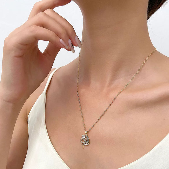 Unisex Zinc Alloy Animal Zodiac Snake Pendant Necklace With Electroplating And Regular Chain Ins Style Punk Hiphop Cold Style