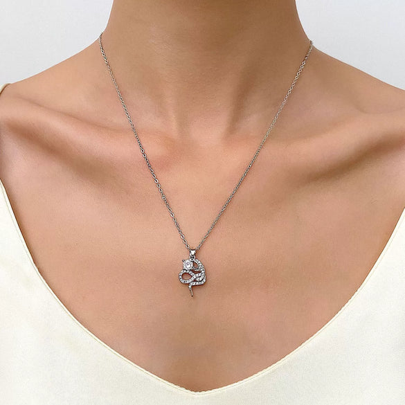 Unisex Zinc Alloy Animal Zodiac Snake Pendant Necklace With Electroplating And Regular Chain Ins Style Punk Hiphop Cold Style