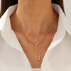 Unisex Zinc Alloy Animal Zodiac Snake Pendant Necklace With Electroplating And Regular Chain Ins Style Punk Hiphop Cold Style