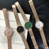 Universal Fashion Casual Simple Allmatch Plastic Case Stainless Steel Belt Round Dial Watch