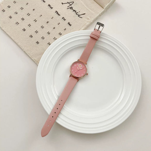 Universal Fashion Watch Set Alloy Case Canvas Strap Round Dial