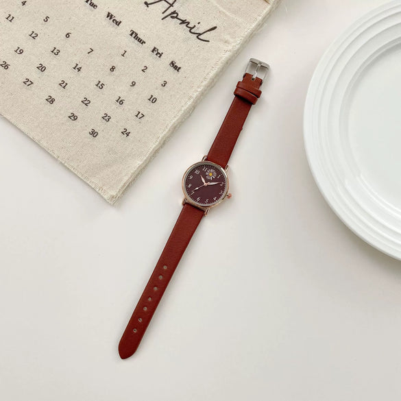 Universal Fashion Watch Set Alloy Case Canvas Strap Round Dial