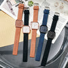 Universal Fashionable Square Quartz Watch With Pu Strap Stainless Steel Buckle And Alloy Material