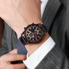 Universal Leisure Alloy Case Imitation Leather Strap Stainless Steel Buckle Round Dial Quartz Belt Watch