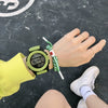 Universal Multifunctional Luminous Electronic Watch With Stainless Steel Buckle Silicone Strap Rubber Case And Plastic Mirror Round Dial
