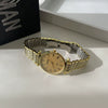 Universal Retro Style Alloy Belt Quartz Watch With Roman Round Dial And Ordinary Glass Mirror