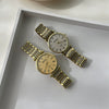Universal Retro Style Alloy Belt Quartz Watch With Roman Round Dial And Ordinary Glass Mirror