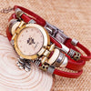 Universal Student Bracelet Watch Alloy Case Imitation Leather Strap Stainless Steel Buckle Round Dial Leisure Style