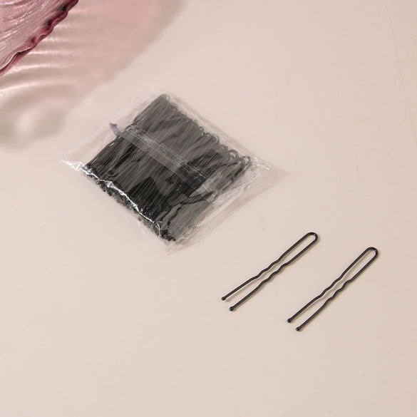 Ushaped Clip Metal Simple Geometric Baking Varnish Women's Hairpin For Updo Styling