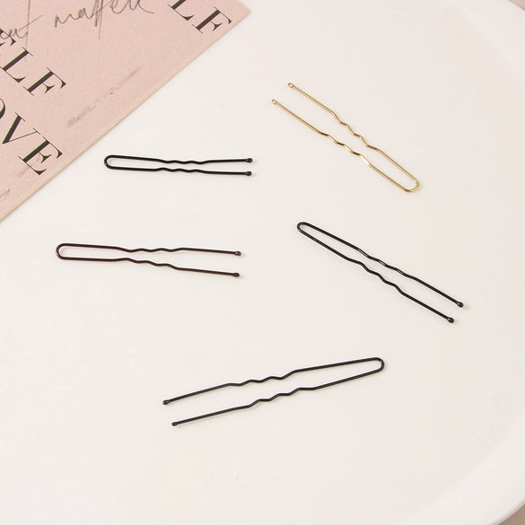 Ushaped Clip Metal Simple Geometric Baking Varnish Women's Hairpin For Updo Styling