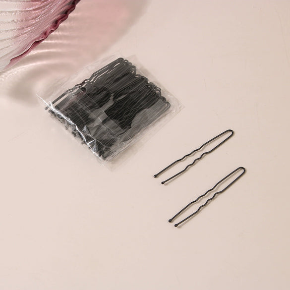 Ushaped Clip Metal Simple Geometric Baking Varnish Women's Hairpin For Updo Styling