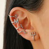 Ushaped Copper Ear Clip With Diamond And Letter Design Minimalist Style Women's And Unisex