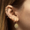Ushaped Copper Ear Clip With Diamond And Letter Design Minimalist Style Women's And Unisex