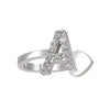 Ushaped Copper Ear Clip With Diamond And Letter Design Minimalist Style Women's And Unisex