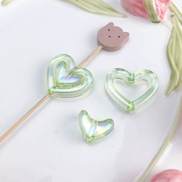 Uvplated Acrylic Photo Frame Love Stars Diy Handmade String Beads Mobile Phone Chain Pendant Jewelry Clothing Accessories