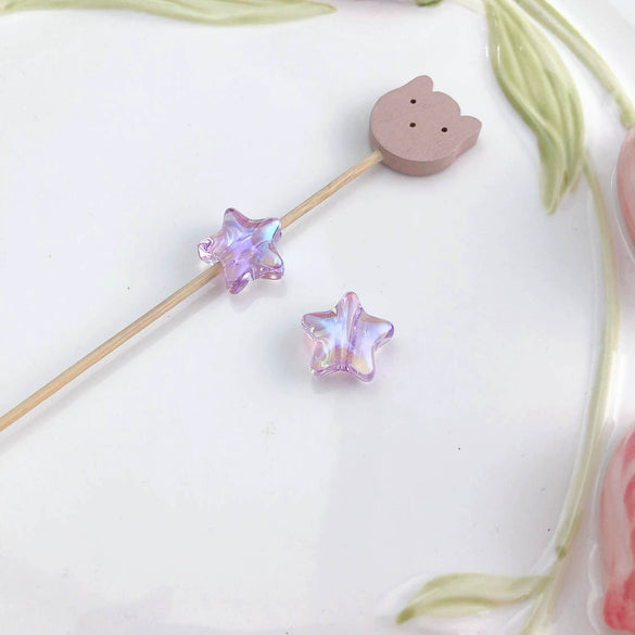 Uvplated Acrylic Photo Frame Love Stars Diy Handmade String Beads Mobile Phone Chain Pendant Jewelry Clothing Accessories