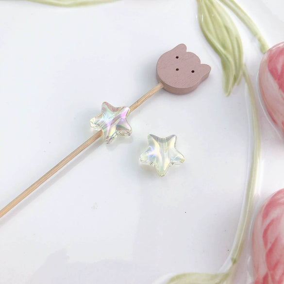 Uvplated Acrylic Photo Frame Love Stars Diy Handmade String Beads Mobile Phone Chain Pendant Jewelry Clothing Accessories