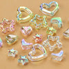 Uvplated Acrylic Photo Frame Love Stars Diy Handmade String Beads Mobile Phone Chain Pendant Jewelry Clothing Accessories