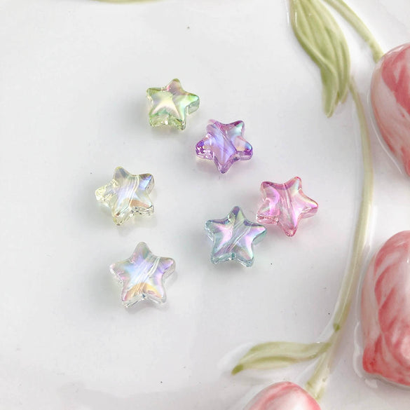 Uvplated Acrylic Photo Frame Love Stars Diy Handmade String Beads Mobile Phone Chain Pendant Jewelry Clothing Accessories