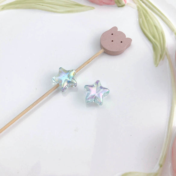 Uvplated Acrylic Photo Frame Love Stars Diy Handmade String Beads Mobile Phone Chain Pendant Jewelry Clothing Accessories