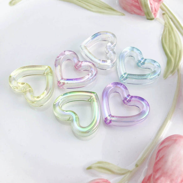 Uvplated Acrylic Photo Frame Love Stars Diy Handmade String Beads Mobile Phone Chain Pendant Jewelry Clothing Accessories