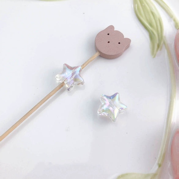 Uvplated Acrylic Photo Frame Love Stars Diy Handmade String Beads Mobile Phone Chain Pendant Jewelry Clothing Accessories