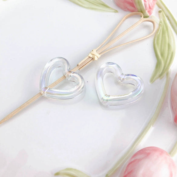 Uvplated Acrylic Photo Frame Love Stars Diy Handmade String Beads Mobile Phone Chain Pendant Jewelry Clothing Accessories