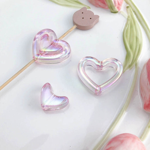 Uvplated Acrylic Photo Frame Love Stars Diy Handmade String Beads Mobile Phone Chain Pendant Jewelry Clothing Accessories