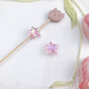 Uvplated Acrylic Photo Frame Love Stars Diy Handmade String Beads Mobile Phone Chain Pendant Jewelry Clothing Accessories
