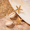 Vacation Beach Starfish Shell Shell Zinc Alloy Drop Earrings