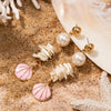 Vacation Beach Starfish Shell Shell Zinc Alloy Drop Earrings