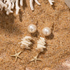 Vacation Beach Starfish Shell Shell Zinc Alloy Drop Earrings